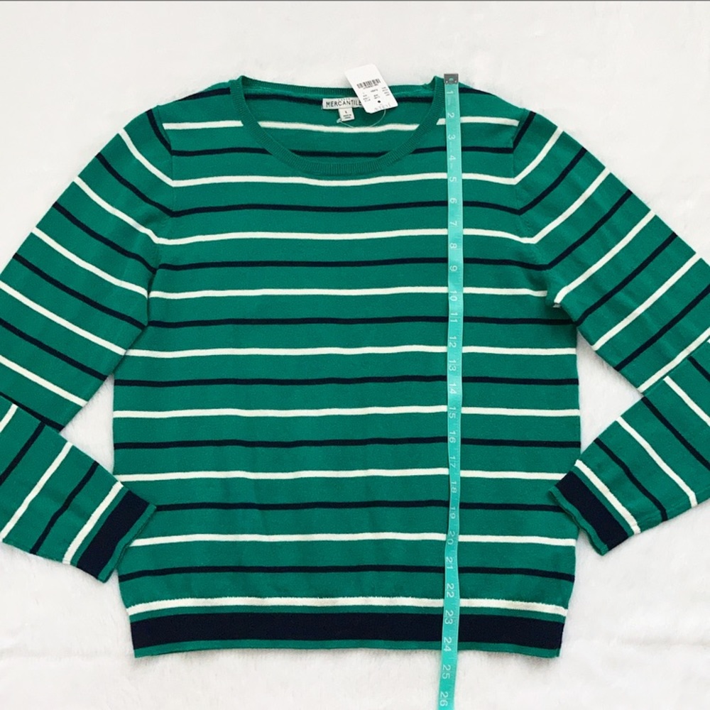 Nwt J. Crew Green Peyton Mixed-Stripe Sweater - image 3